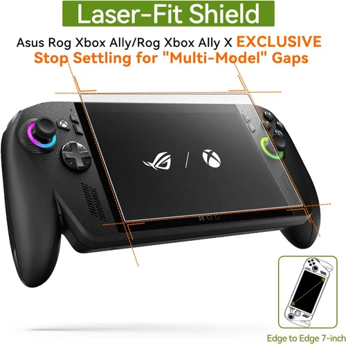 Vista 4 de ivoler Paquete de 3 protectores de pantalla grabados antirreflejos para ASUS ROG Xbox Ally/ROG Xbox Ally X Handheld 2025, vidrio templado