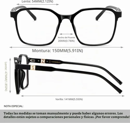 Vista 4 de Blue Light Blocking Glasses Anti Computer Glare For Gaming Work 1