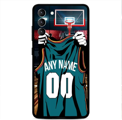 Vista 29 de Nombre y número personalizados – Atlanta Basketball Jersey – Funda de silicona líquida para Samsung Galaxy S26 S25 S24 S23 S22 S21 Plus S20 + Ultre
