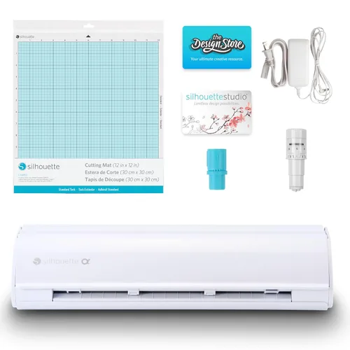 Vista 7 de Silhouette America Cameo 5 Alpha (α) Máquina de corte inteligente, color blanco clásico (paquete de lujo), incluye software de edición comercial, 36