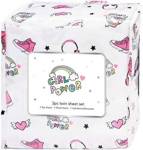 Vista 12 de Juego de sábanas tamaño individual para niños y niñas, sábanas para niños, linda sábana de cama, incluye sábana plana, ajustable y funda