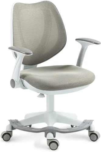 Vista 8 de HOMEFUN Silla de escritorio para niños, sillas de computadora con reposabrazos y reposapiés para niños y niñas, bonita malla ergonómica con altura