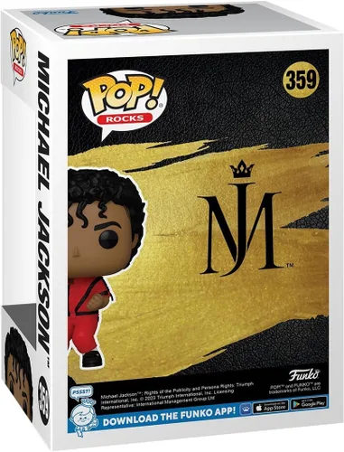 Vista 3 de POP Rocks: Michael Jackson - Figura de vinilo de Thriller Funko (con funda protectora de caja compatible), multicolor, 3.75 pulgadas