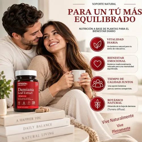 Vista 4 de AMALTH Cápsulas de extracto de hoja de damiana 1000 mg Suplemento de hierbas de té de Damiana Cápsulas Turnera Diffusa Extracto de té de hoja