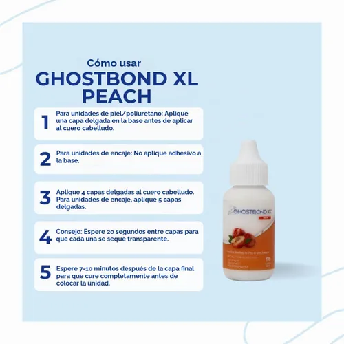 Vista 6 de GHOSTBOND XL Adhesivo para Reemplazo de Cabello - 1.3 oz - Pegamento Invisible para Peluca de Unión: Control Extra de Humedad - Resistente al Agua