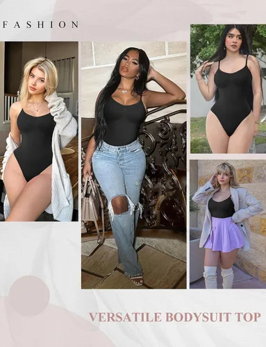 Vista 5 de Aaseow 2 Piece shapewear bodysuit for women tummy control Seamless Thong Full Body shapewear bodysuit