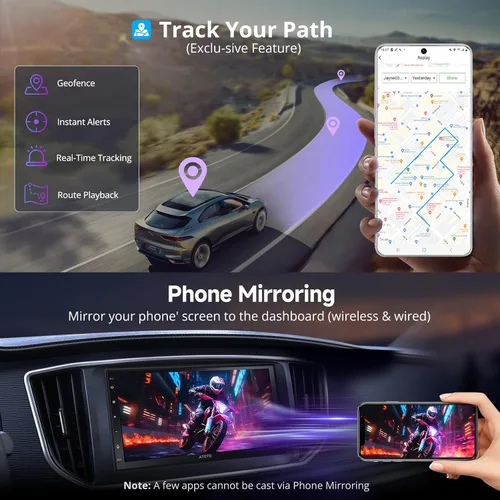 Vista 7 de ATOTO A5L Android Doble DIN Estéreo para coche con pantalla táctil de 7 pulgadas CarPlay Android inalámbrico Auto, conexión Wi-Fi/BT/USB, 24EQ