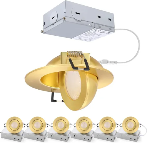 Vista 18 de POPANU 7W luces LED empotrables de 3 pulgadas con cardán giratorio, luz descendente direccional ajustable en 360°, iluminación de embutido regulable
