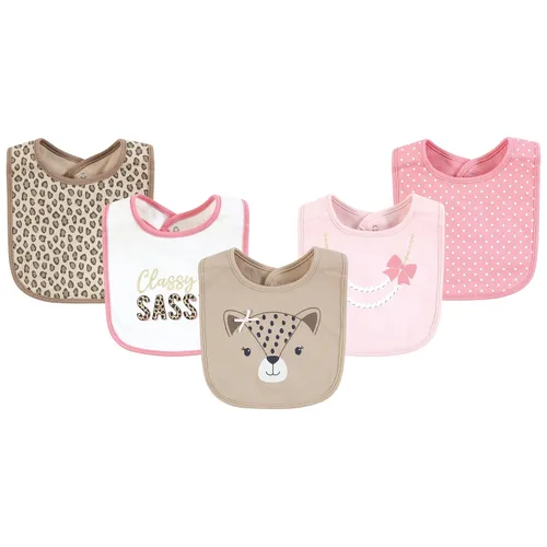 Vista 49 de Hudson Baby Baberos unisex de algodón para bebé, nube rosa, talla única (paquete de 2)