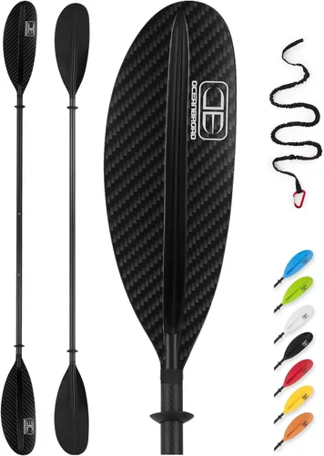 Vista 12 de Adjustable Carbon Fiber Kayak Paddle 86in/220cm to 94in/240cm Kayaking Oar for Adults with Paddle Leash 1 Paddle