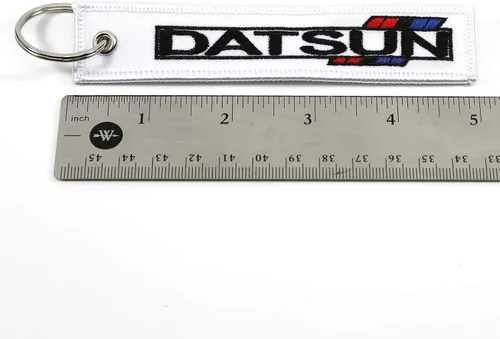 Vista 5 de Rotary13B1 DATSUN Jet Tag Llavero 1 pulgada x 5 pulgadas - Blanco, Blanco