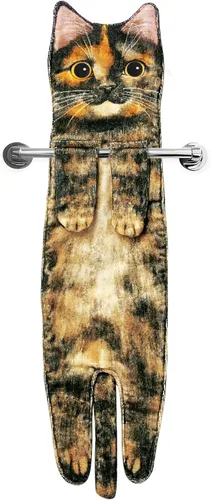 Vista 8 de Divertidas toallas de mano para decoración de baño y cocina, bonita toalla de mano colgante de gato, accesorios de cocina, ideas únicas de regalo