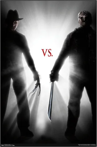 Vista 15 de Trends International Freddy vs. Jason - Póster de pared ligero, 14.725 x 22.375 pulgadas, versión enmarcada de madera de granero Versión enmarcada