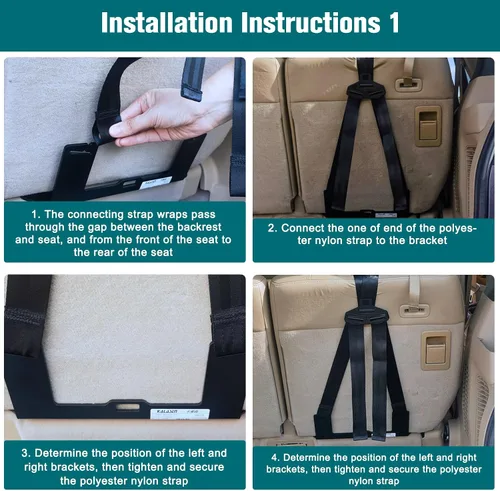 Vista 5 de Kit de anclaje universal para asiento de niño, soporte de montaje de asiento de automóvil, soporte de interfaz de pestillo universal extendido