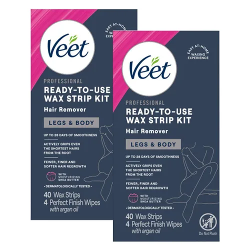 Vista 12 de VEET Tiras de cera de azúcar para depilación corporal de mujer, kit de depilación de bikini, púbico, dermatológicamente probado para áreas