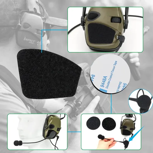 Vista 3 de Conector de cable Y U94 PTT para orejeras de seguridad Howard Leight, compatible con orejeras Sordi Supree Pro X convertidas en auriculares