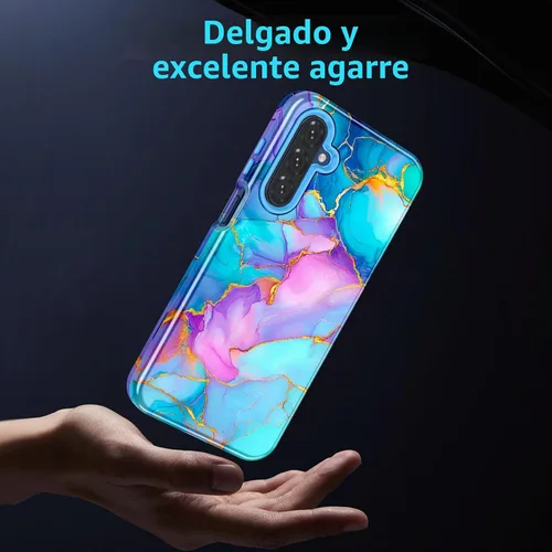 Vista 6 de Hekodonk Funda para Galaxy A17 5G/Galaxy A16 5G, resistente cuerpo completo, protección a prueba de golpes, 3 en 1, híbrida de policarbonato duro