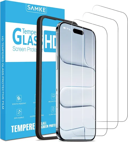 Vista 10 de SAMKE [Paquete de 3] Protector de pantalla compatible con Apple iPhone 10/X iPhone XS iPhone 11 Pro [5.8 pulgadas] vidrio templado, borde 2.5D