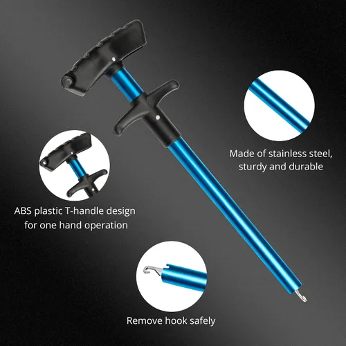 Vista 4 de Foldable Kayak Landing Net Kit, 4PCS Fishing Tool Set Kit de herramientas de pesca Blue2 4pcs