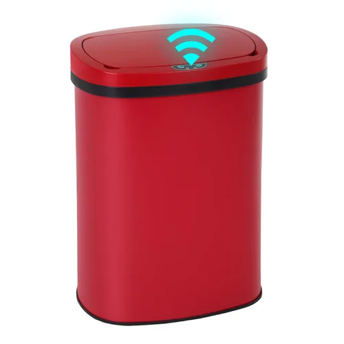 Vista 20 de PayLessHere Bote de basura de plástico de 13 galones Negro Tapa automática sin contacto con sensor de movimiento Bote de basura de cocina