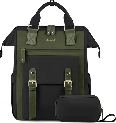 Vista 10 de LOVEVOOK - Mochila para laptop, para viaje de trabajo, bolso de enfermera, profesor, médico, viajero, para computadora de negocios, mochila