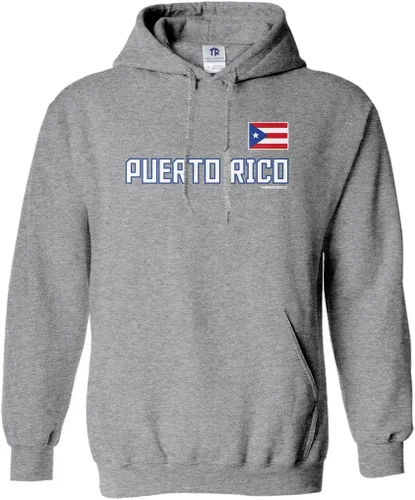 Vista 5 de Threadrock Sudadera con capucha del Orgullo Nacional de Puerto Rico para Negro