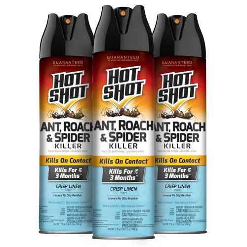 Vista 11 de Hot Shot Asesino de hormigas, cucarachas y arañas, 17.5 onzas, mata cucarachas y hormigas listadas en contacto, insecticida en aerosol