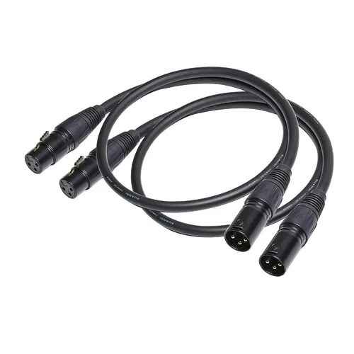 Vista 6 de XLR Cable Adaptador de cable XLR macho a hembra de 3 pines – Conector de audio equilibrado profesional para micrófonos, mezcladores y equipos