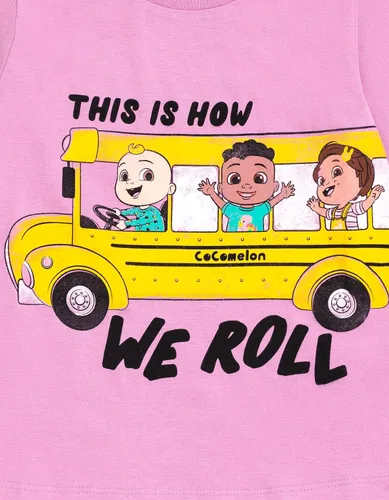Vista 5 de CoComelon JJ Cody Nina - Paquete de 2 camisetas para bebés y niños pequeños