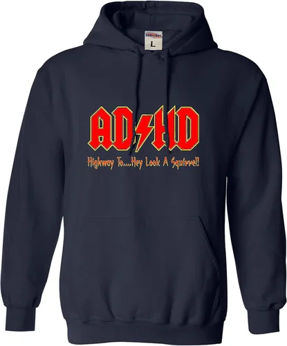 Vista 37 de Go All Out Sudadera con capucha para hombre y mujer con texto en inglés "Highway To Hey Look A Squirrel