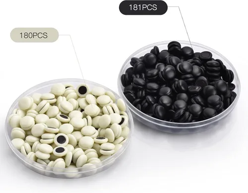 Vista 4 de Juego de mesa Go de 19 x 19 pulgadas con tablero de viaje plegable grande (11.3 pulgadas) y piedras de plástico magnéticas juegos de estrategia Weiqi