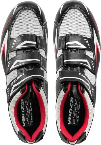 Vista 5 de Venzo Bicicleta de montaña para hombre, compatible con zapatos Shimano SPD + pedales y tacos, ideal para ciclismo interior, todoterreno, paquete MTB