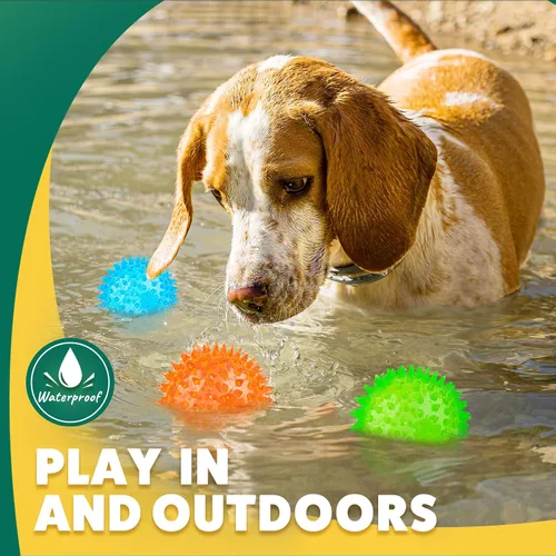 Vista 6 de PUPTILY Pelota interactiva con 2 funciones diferentes para perros de 2.5 pulgadas, bolas chirriantes para perros, juguetes y dentición de cachorros