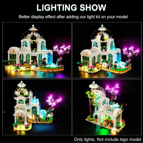 Vista 3 de Kit de luz LED para Lego Friends Botanical Garden 41757, kit de iluminación creativa compatible con Lego-41757 - RC Verison