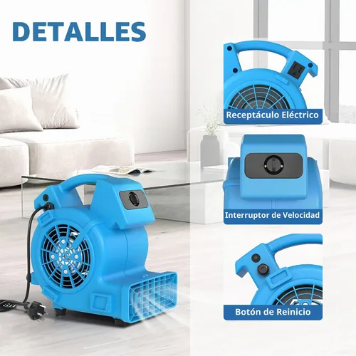 Vista 6 de Bestronair Ventilador del movimiento del aire, secador de piso de alta