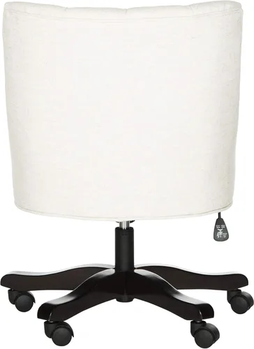 Vista 5 de Safavieh Mercer Collection Soho - Silla de escritorio giratoria de lino color crema claro