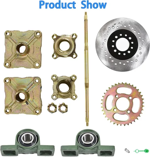Vista 3 de Labwork Kit de eje trasero de 32" + conjunto de freno + cubo de piñón de repuesto para Go Kart ATV Quad Drift Trikes