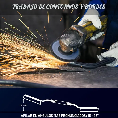Vista 5 de 24 paquete de discos de solapa 4 1/2 para amoladora angular, grano 40 60 80 120, tipo 29, rueda de pulido de circonita para lijado de madera y metal
