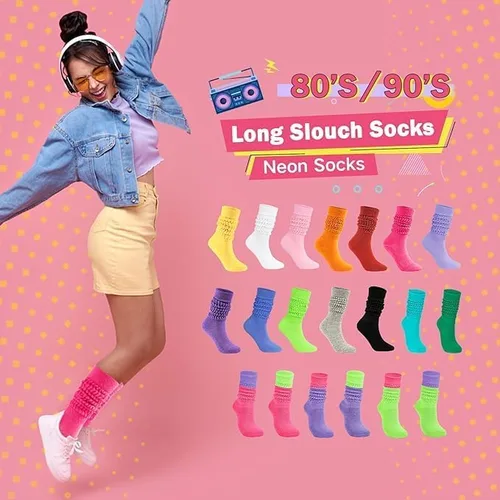 Vista 4 de American Trends Calcetines de invierno hasta la rodilla para mujer, calcetines suaves extra largos para botas