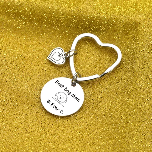 Vista 3 de 7RVZM Joyería para perro y abuela, regalo para el día de la madre, regalo para mejor amiga, joyería para mejor amiga, llavero veterinario, llavero