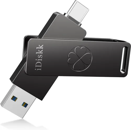 Vista 10 de 【Plug-Play】 iDiskk - Unidad flash SSD de alta velocidad de 256 GB de 1000 MB/S para iPhone 17/16/15/Plus/Pro/Pro Max, USB C iPad, MacBook