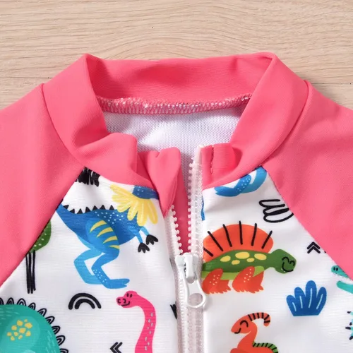 Vista 13 de Aalizzwell Traje de baño de una pieza de manga larga con sombrero para bebé niña