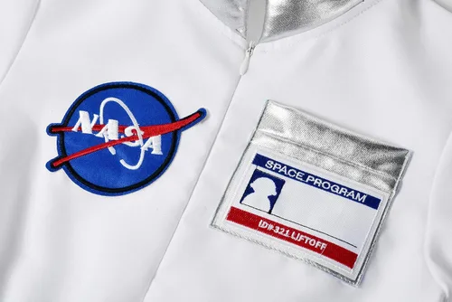 Vista 5 de ReliBeauty Disfraz de astronauta para niños, overol espacial