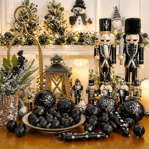 Vista 5 de XmasExp 24 Adornos de Bolas de Navidad Irrompibles Esferas Colgantes para Árbol de Navidad Decoraciones Perfectas para Decoraciones de Halloween