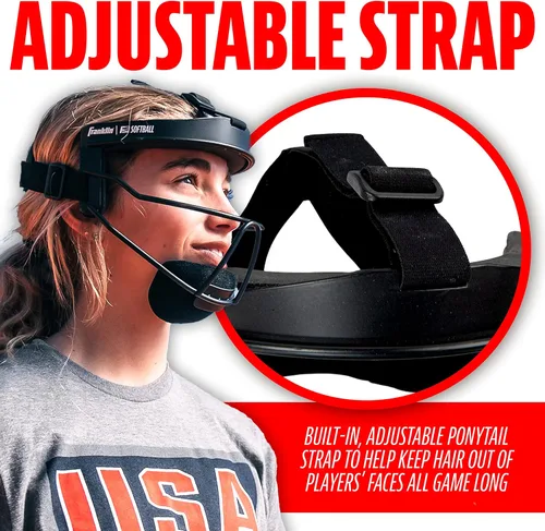 Vista 3 de Franklin Sports Softball Face Mask for Fielders - Girls Youth Face Shield for Infielders - Kids Fielding Guard for Fastpitch + Slowpitch Softball
