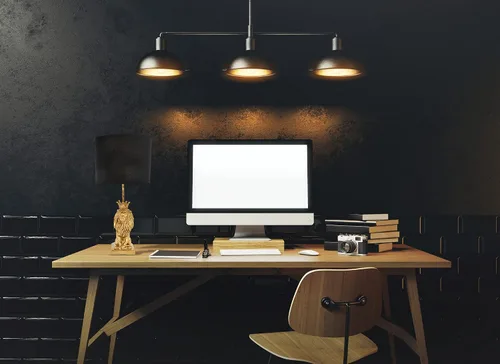 Vista 3 de Lámpara de mesa en forma de león con pantalla negra
