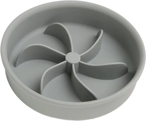 Vista 6 de Alimentador lento para perro tazón de silicona pétalo laberinto diseño para pequeño mediano