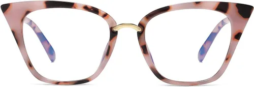 Vista 11 de MORESHINE Lindas gafas de bloqueo de luz azul de ojo de gato para mujer, marco de lentes transparentes para computadora, antifatiga ocular Cristal
