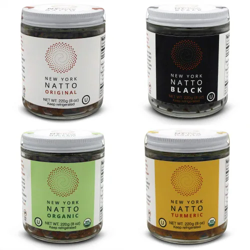 Vista 6 de New York Natto Organic - Superalimento probiótico japonés hecho fresco en Nueva York - Certificado orgánico - 4 frascos, 8 onzas (7.76 oz) por frasco