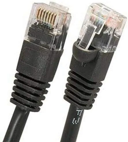 Vista 2 de MaxLLTo Cable de red Ethernet LAN CAT5 de 32 pies para módem de computadora, router, negro, RJ45 macho a macho, cable Cat 5e, 1 pieza